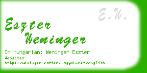 eszter weninger business card